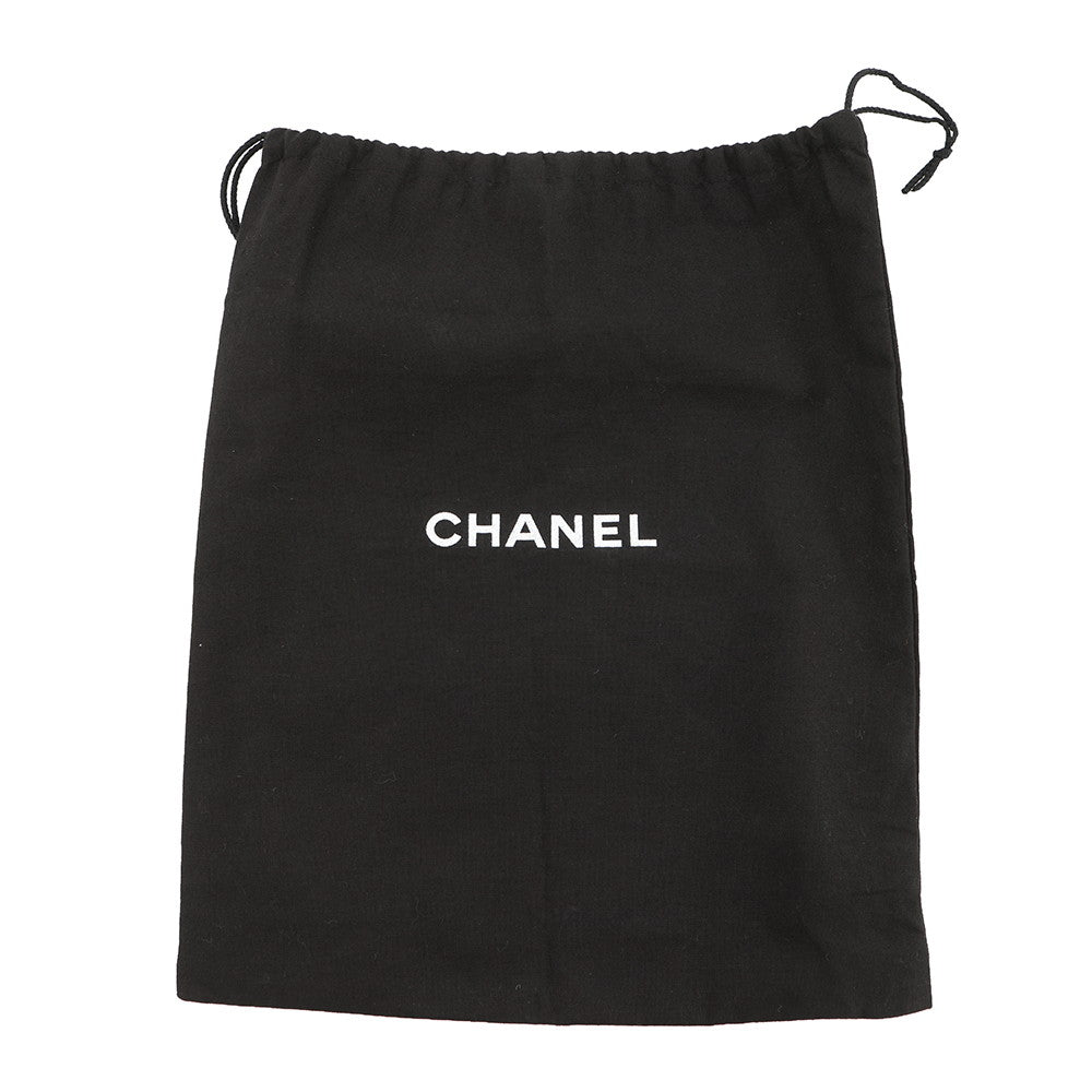CHANEL Matelasse Double Flap ChainShoulder Bag BlackA01112 Caviar Leather Size 25