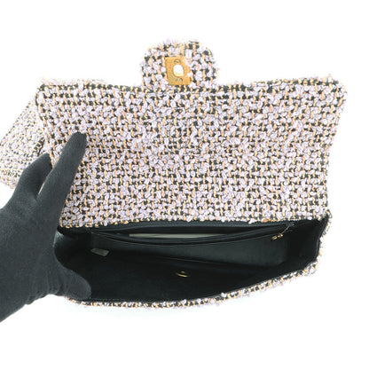 CHANEL Parent-child Bag Purple Tweed