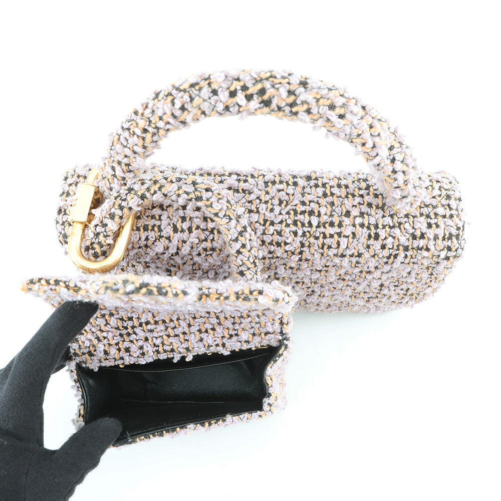 CHANEL Parent-child Bag Purple Tweed