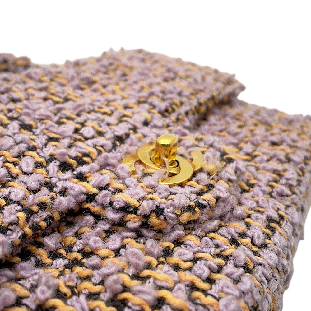 CHANEL Parent-child Bag Purple Tweed