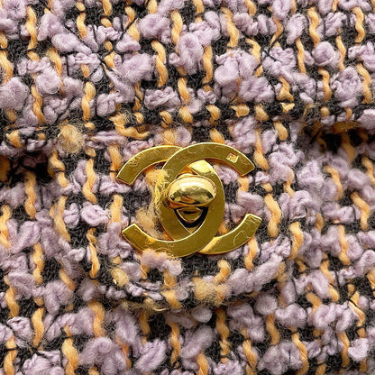 CHANEL Parent-child Bag Purple Tweed