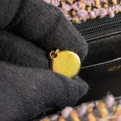 CHANEL Parent-child Bag Purple Tweed