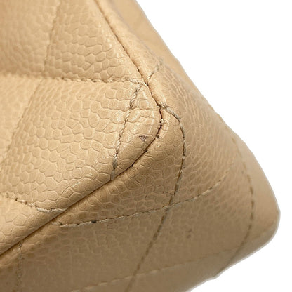 CHANEL Mini Matelasse ChainShoulder Bag BeigeA35200 Caviar Leather Size 18