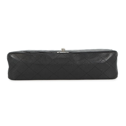 CHANEL Matelasse Double Flap ChainShoulder Bag BlackA01112 Caviar Leather Size 25