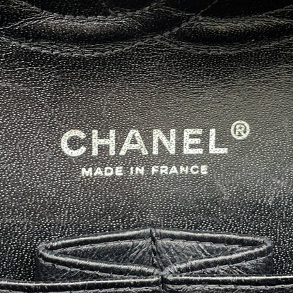 CHANEL Matelasse Double Flap ChainShoulder Bag BlackA01112 Caviar Leather Size 25
