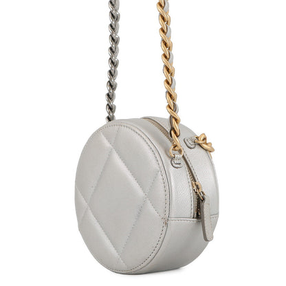 CHANEL CHANEL19 Round ChainShoulder Bag SilverAP0945 Lambskin
