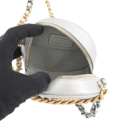 CHANEL CHANEL19 Round ChainShoulder Bag SilverAP0945 Lambskin