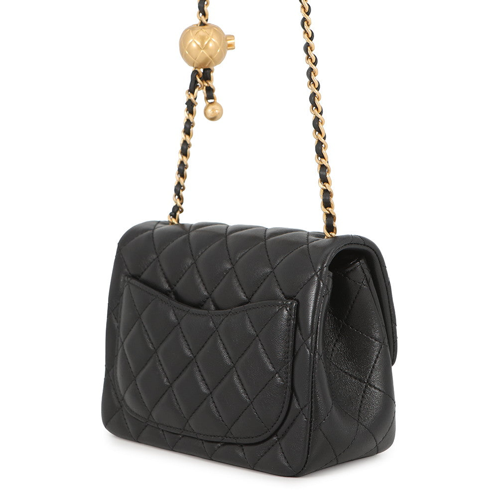 CHANEL Matelasse ChainShoulder Bag BlackAS1786 Lambskin Size Mini