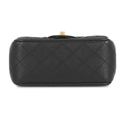 CHANEL Matelasse ChainShoulder Bag BlackAS1786 Lambskin Size Mini