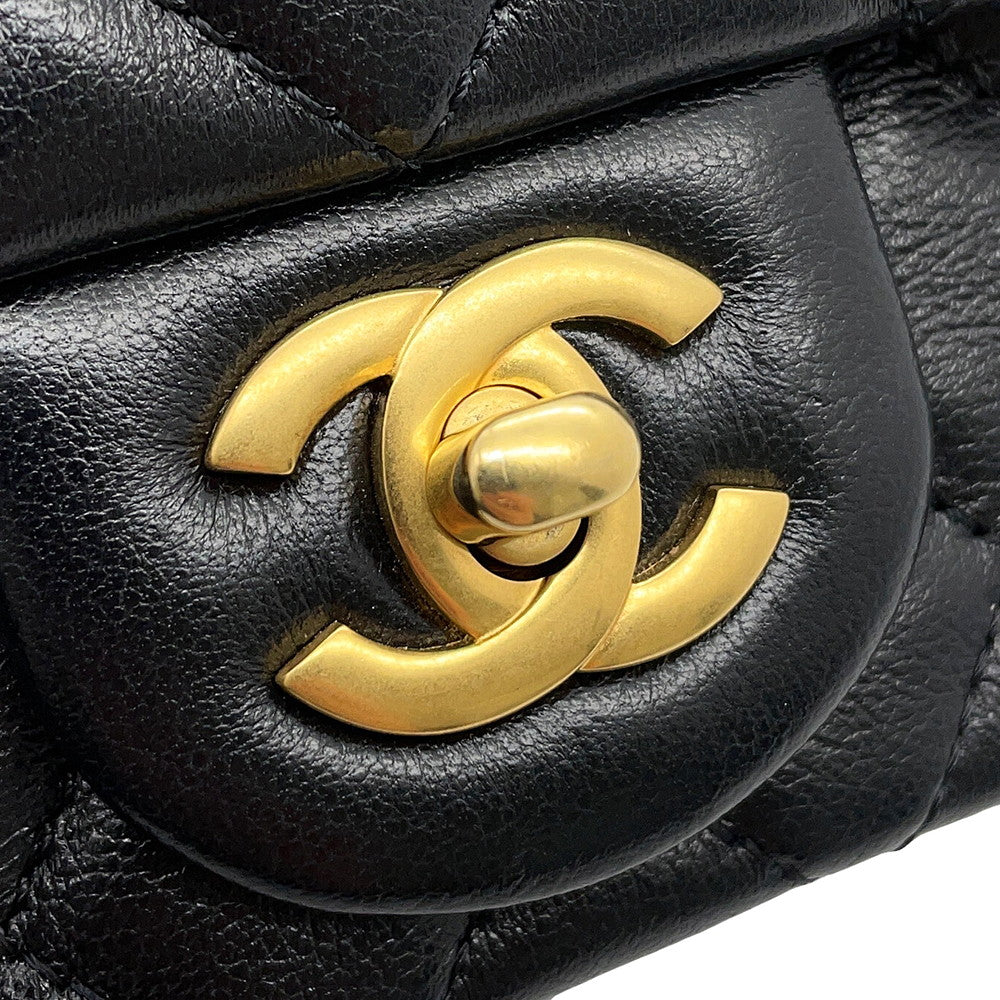 CHANEL Matelasse ChainShoulder Bag BlackAS1786 Lambskin Size Mini