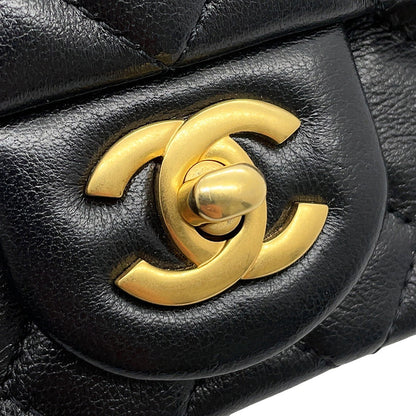 CHANEL Matelasse ChainShoulder Bag BlackAS1786 Lambskin Size Mini