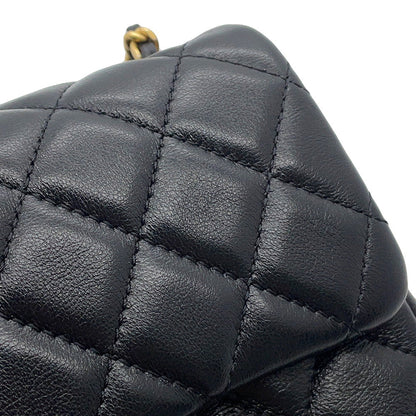 CHANEL Matelasse ChainShoulder Bag BlackAS1786 Lambskin Size Mini