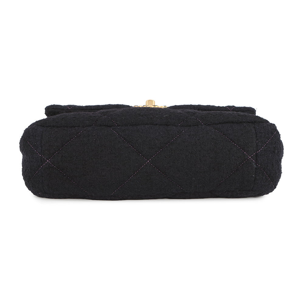 CHANEL CHANEL19 ChainShoulder Bag Black/PurpleAS1160 Tweed