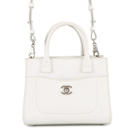 CHANEL Neo Executive 2WAY Handbag WhiteA69929 Leather Size Small