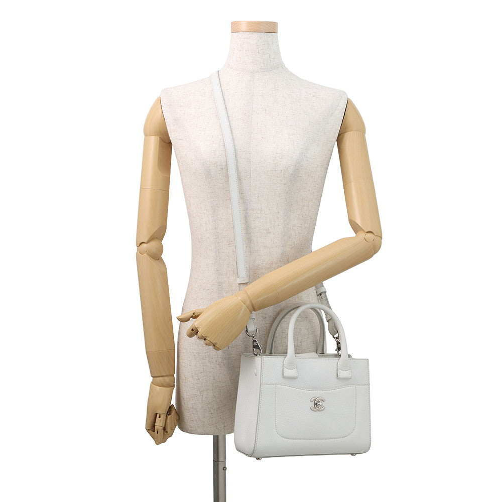 CHANEL Neo Executive 2WAY Handbag WhiteA69929 Leather Size Small