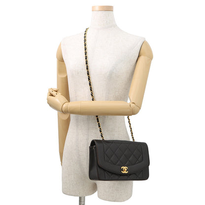 CHANEL Diana ChainShoulder Bag BlackA01164 Lambskin Size 22