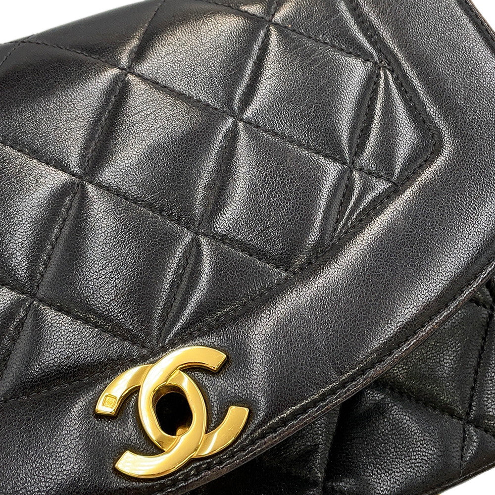 CHANEL Diana ChainShoulder Bag BlackA01164 Lambskin Size 22