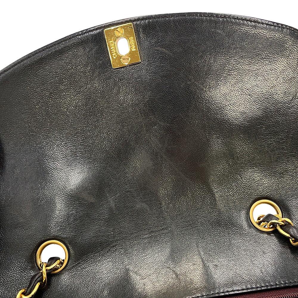 CHANEL Diana ChainShoulder Bag BlackA01164 Lambskin Size 22