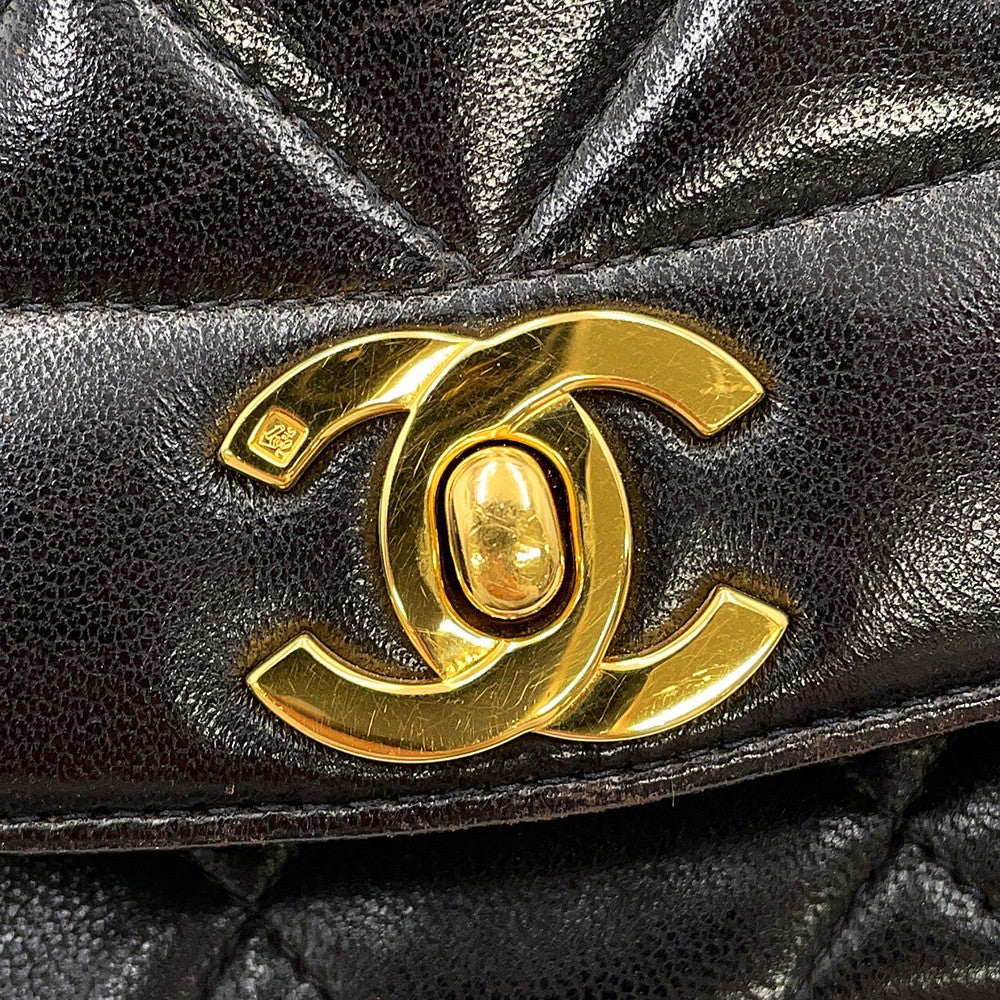 CHANEL Diana ChainShoulder Bag BlackA01164 Lambskin Size 22