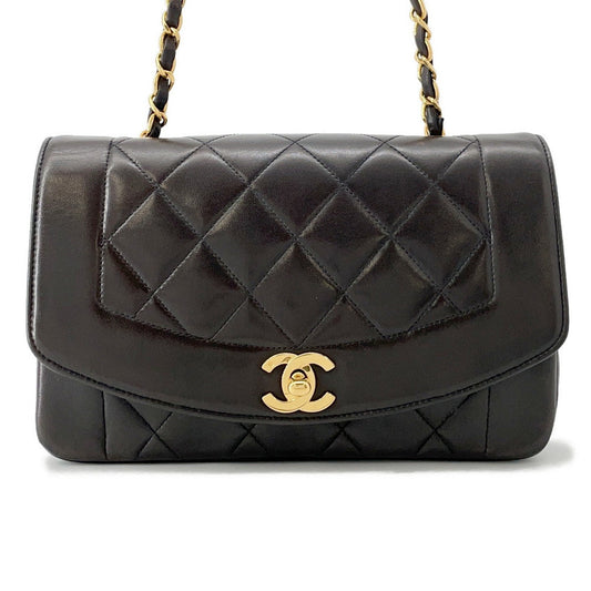 CHANEL Diana ChainShoulder Bag BlackA01164 Lambskin Size 22
