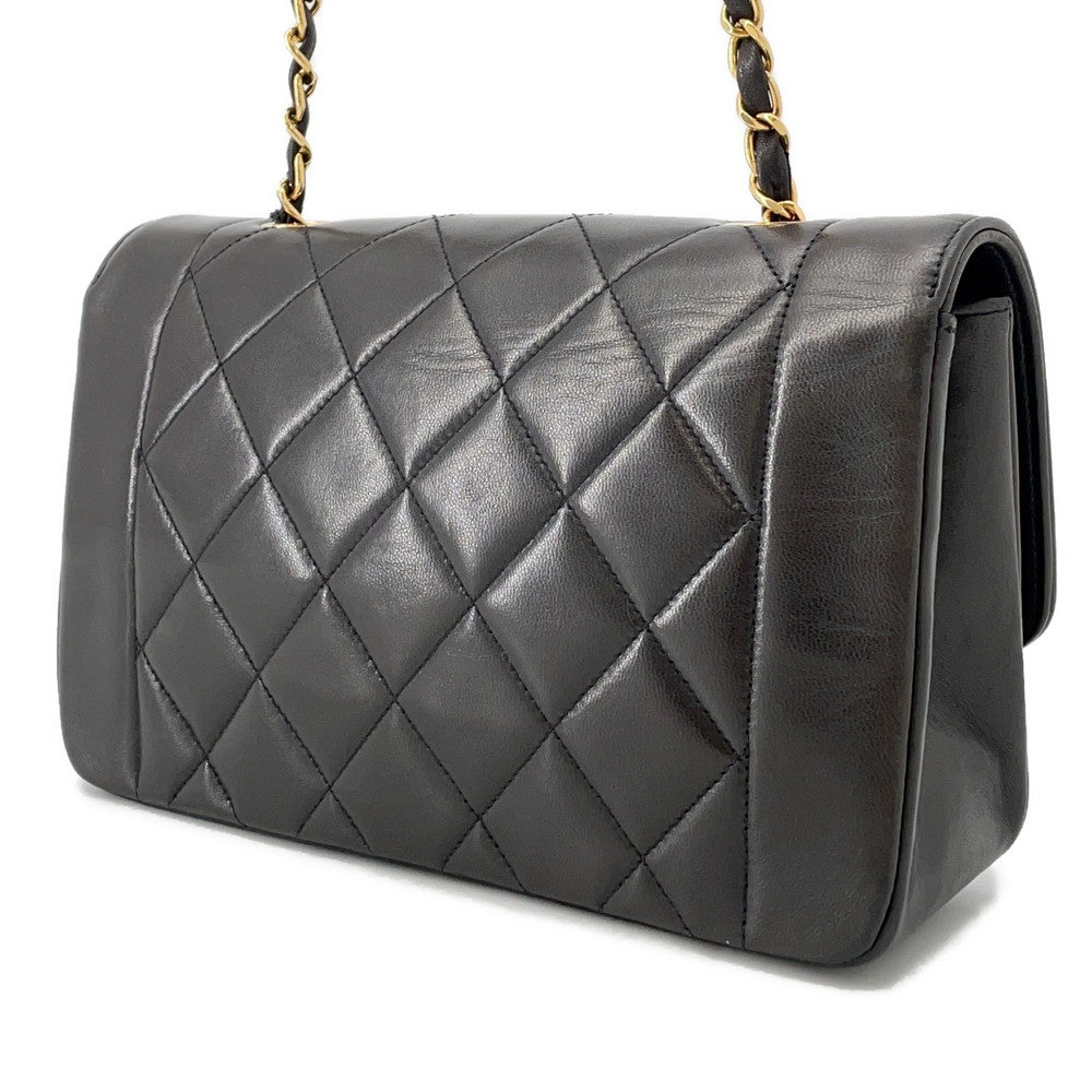 CHANEL Diana ChainShoulder Bag BlackA01164 Lambskin Size 22
