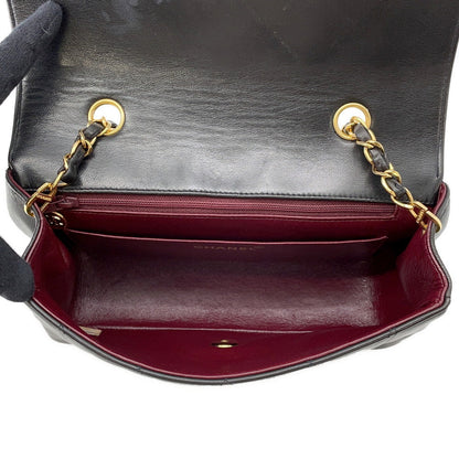 CHANEL Diana ChainShoulder Bag BlackA01164 Lambskin Size 22