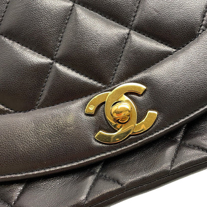 CHANEL Diana ChainShoulder Bag BlackA01164 Lambskin Size 22