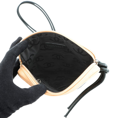 CHANEL Cambon line Shoulder Bag Beige/BlackA25178 Lambskin Size Medium