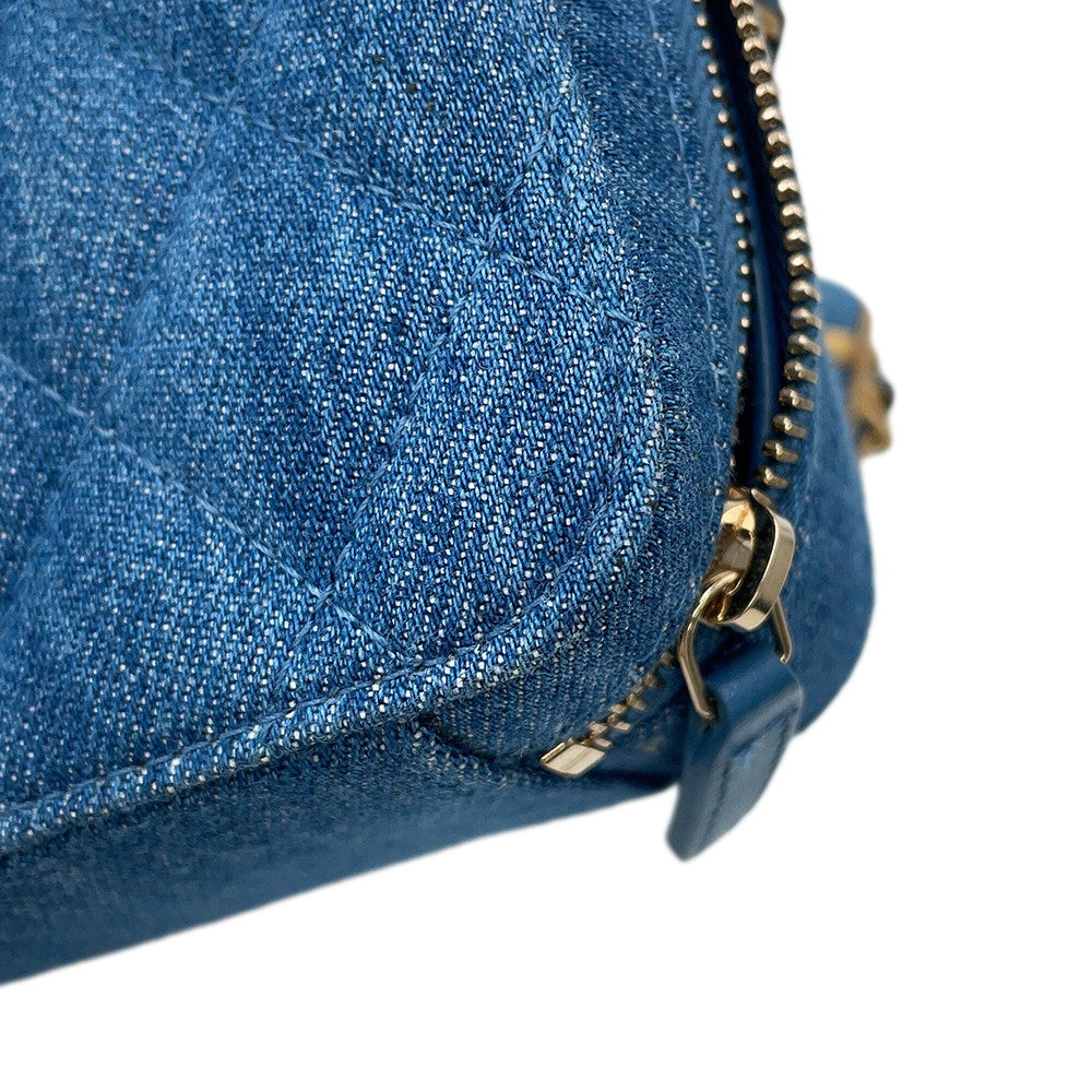 CHANEL Matelasse Pearl Crush Camera Bag Chainshoulder Bag BlueAP2463 Denim