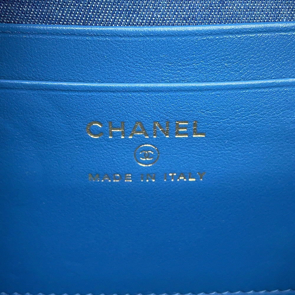 CHANEL Matelasse Pearl Crush Camera Bag Chainshoulder Bag BlueAP2463 Denim