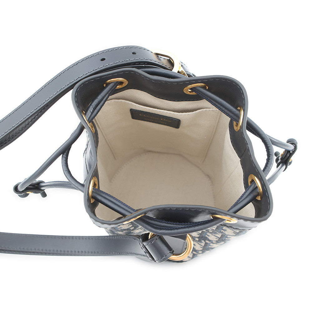 Dior Oblique Backpack Navy/BeigeM3350UTZQ Canvas Leather Size Small