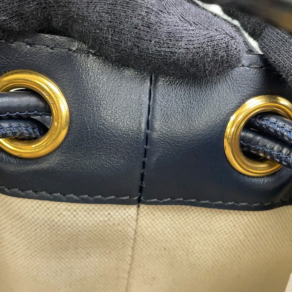 Dior Oblique Backpack Navy/BeigeM3350UTZQ Canvas Leather Size Small