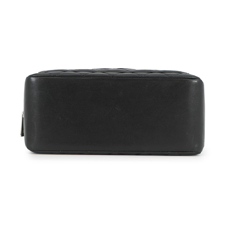 CHANEL Matelasse Handbag Black Lambskin