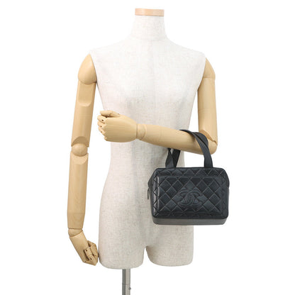 CHANEL Matelasse Handbag Black Lambskin