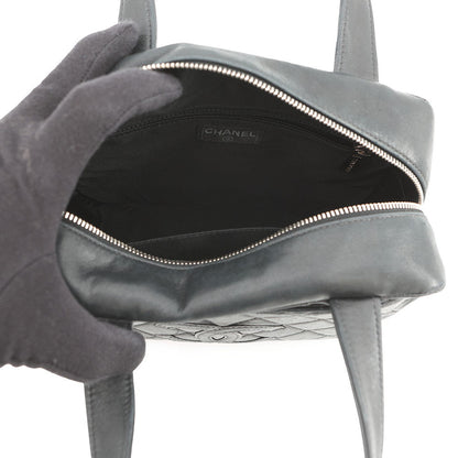 CHANEL Matelasse Handbag Black Lambskin