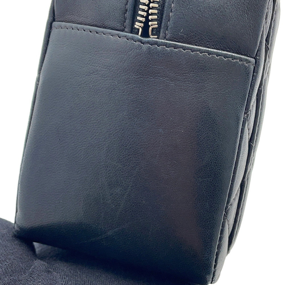 CHANEL Matelasse Handbag Black Lambskin