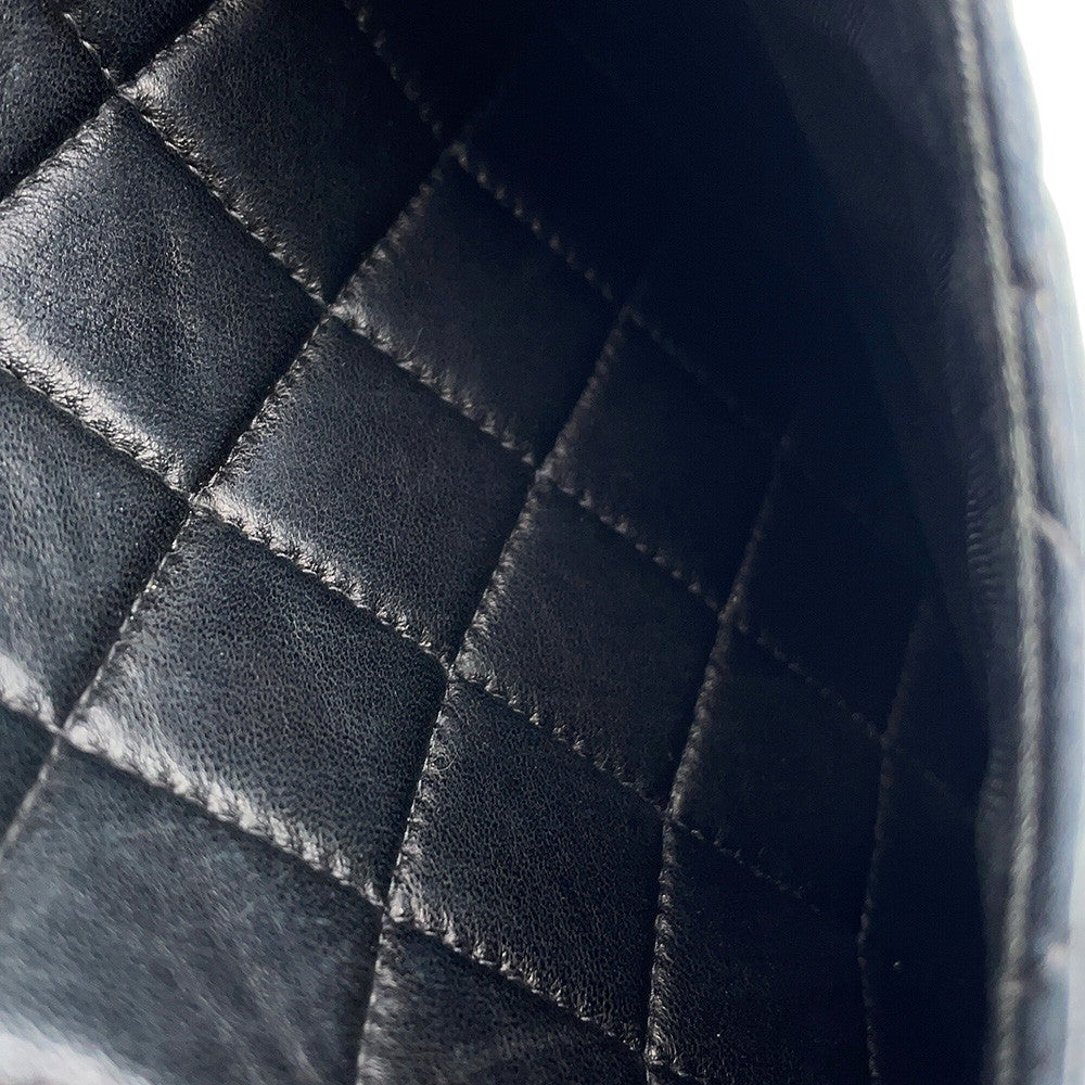 CHANEL Matelasse Handbag Black Lambskin