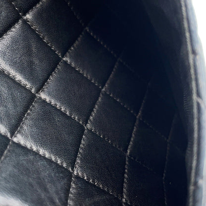 CHANEL Matelasse Handbag Black Lambskin