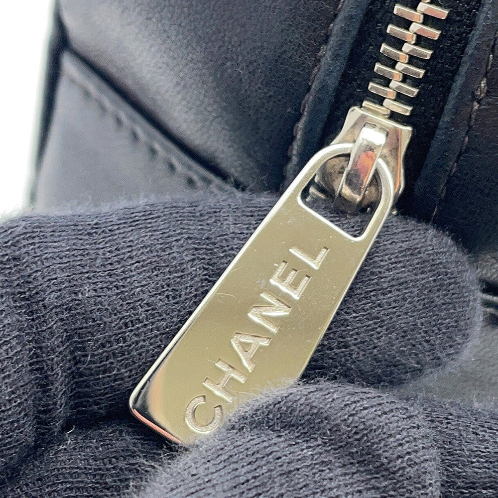 CHANEL Matelasse Handbag Black Lambskin