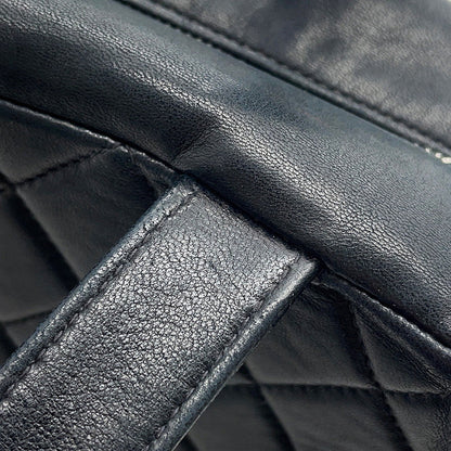 CHANEL Matelasse Handbag Black Lambskin