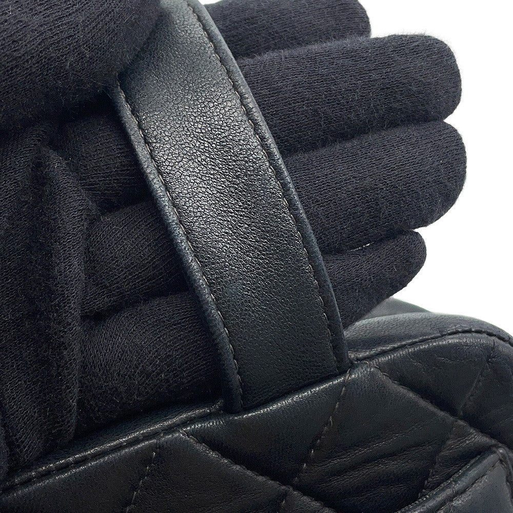 CHANEL Matelasse Handbag Black Lambskin