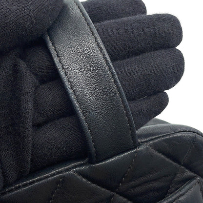 CHANEL Matelasse Handbag Black Lambskin