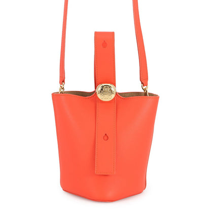 LOEWE Pebble Bucket 2-Way Shoulder Bag OrangeAANBBBMX01 Leather Size Mini