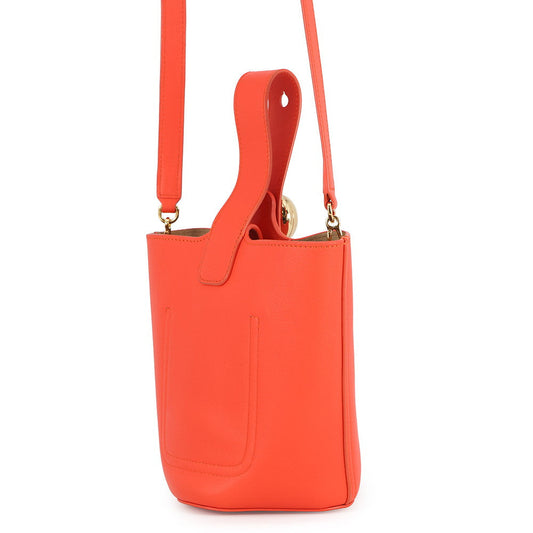 LOEWE Pebble Bucket 2-Way Shoulder Bag OrangeAANBBBMX01 Leather Size Mini