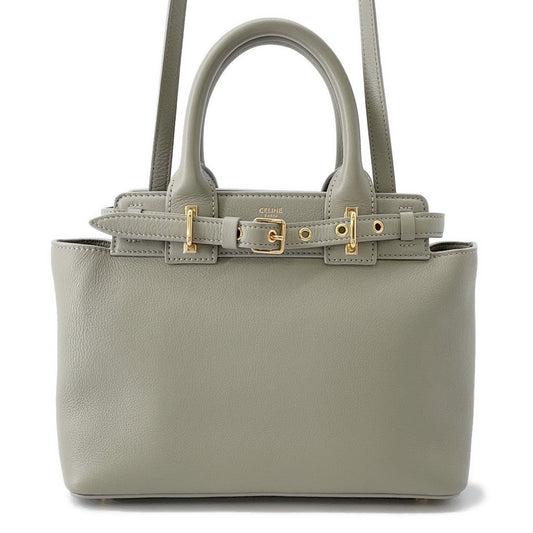 CELINE Teen Conti Bag Green Clay114543 Leather