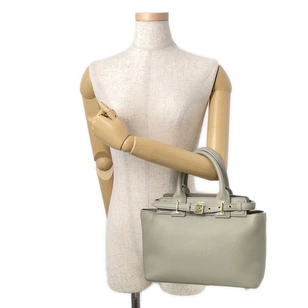 CELINE Teen Conti Bag Green Clay114543 Leather