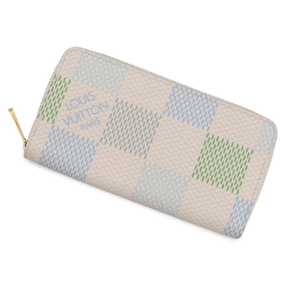 LOUIS VUITTON Zippy wallet Pistachio GreenN40748 Damier Licious