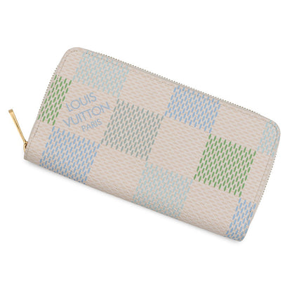 LOUIS VUITTON Zippy wallet Pistachio GreenN40748 Damier Licious