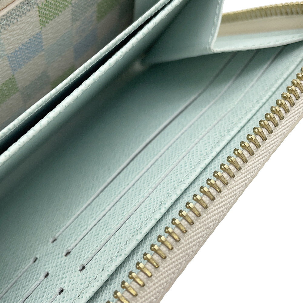 LOUIS VUITTON Zippy wallet Pistachio GreenN40748 Damier Licious