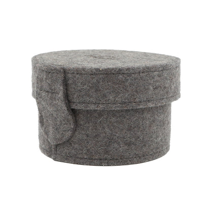 HERMES Sugar box Gray Felt